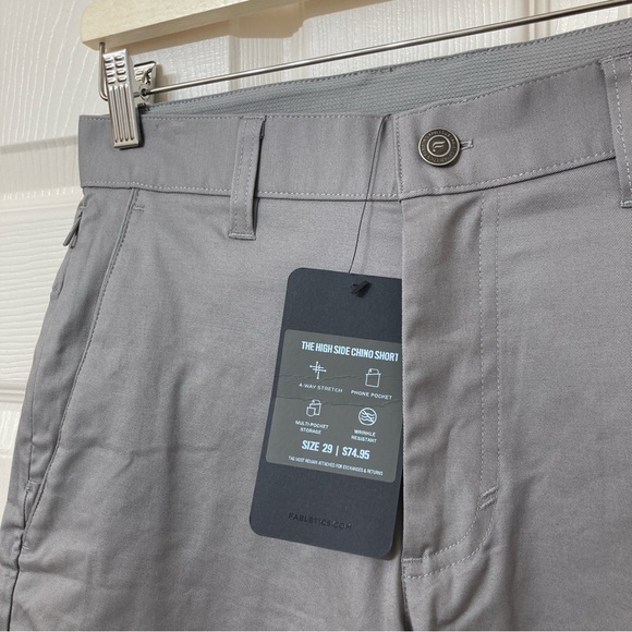 NEW Fabletics Gray The High Side Chino Shorts 29 Golf Athleisure Casual Preppy - Picture 2 of 10